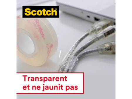 Scotch Ruban adhésif Crystal Clear 600, 19 mm x 33 m, 7+1