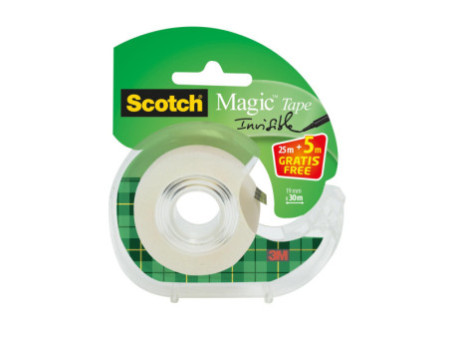 3M Scotch Ruban adhésif Magic 810, 19 mm x 30 m, invisible