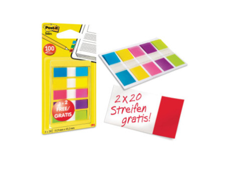 Post-it Marque-pages Index mini, 11,9 x 43,2 mm, pack éco