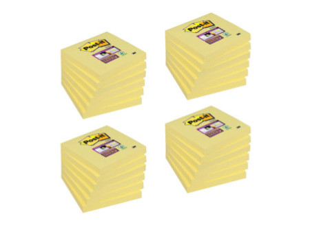 Post-it Bloc-note Super Sticky Notes, 76 x 76 mm, 12 + 12