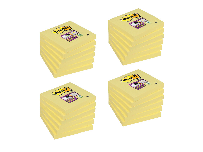 Post-it Bloc-note Super Sticky Notes, 76 x 76 mm, 12 + 12