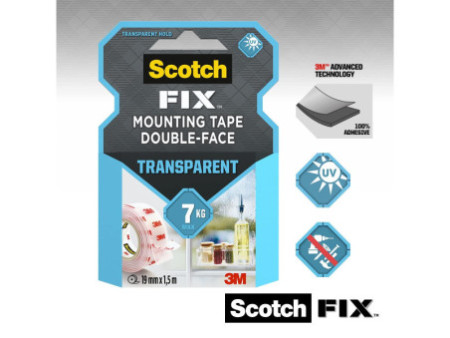 3M Ruban adhésif de fixation Scotch-Fix transparent