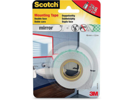 3M Ruban adhésif de fixation Scotch-Fix pour miroir, blanc