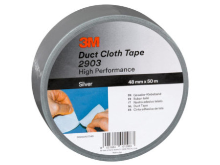 3M Scotch Ruban adhésif en toile 2903, 48 mm x 50 m, argent