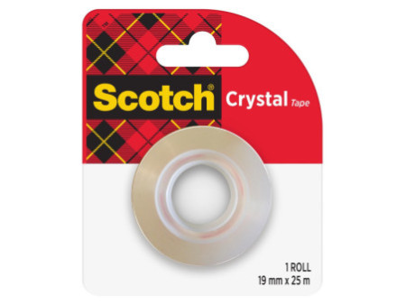 Scotch Ruban adhésif Crystal, transparent, 19 mm x 25 mm