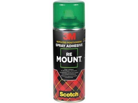 3M Scotch Colle spray RE MOUNT, détachable, 400 ml