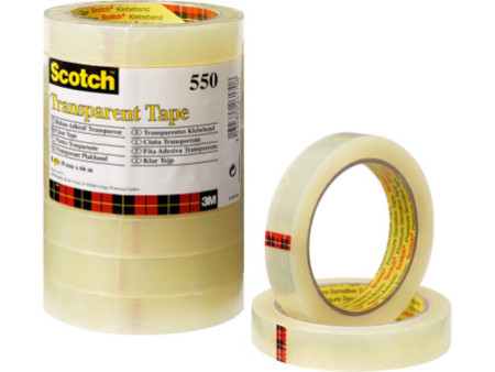 Scotch Ruban adhésif 550, 19 mm x 66 m, transparent