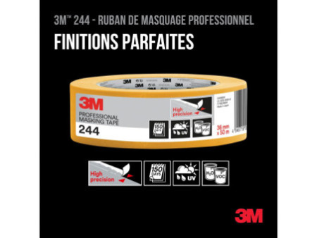 3M Ruban adhésif de masquage 244 Gold, 18 mm x 50 m