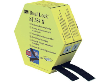 3M Fixation auto-agrippante flexible SJ 354X Dual Lock, noir