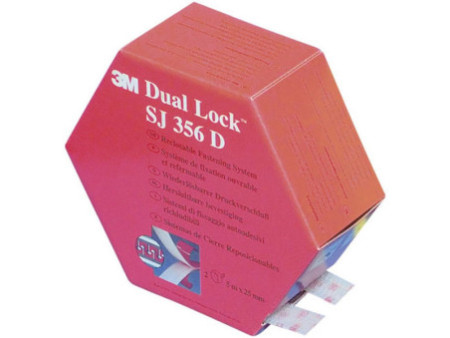 3M Fixation auto-agrippante Dual Lock SJ356D, translucide