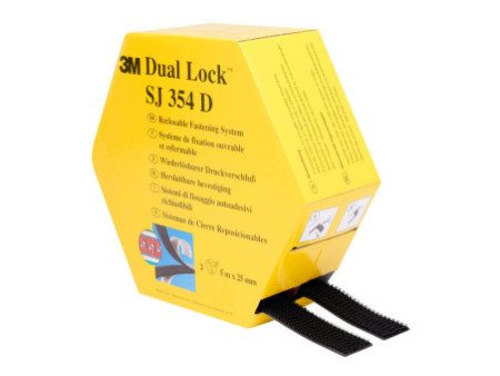 3M Fixation auto-agrippante Dual Lock flexible, SJ354D,noir