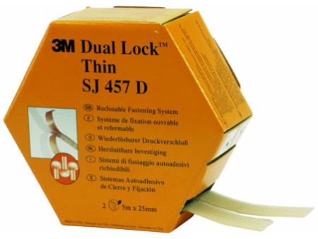 3M Fixation auto-agrippante Dual Lock SJ457D, translucide