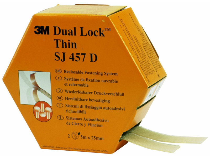 3M Fixation auto-agrippante Dual Lock SJ457D, translucide