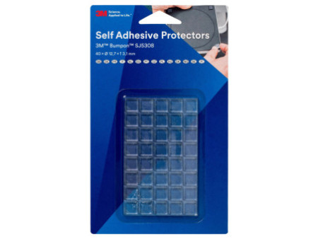 3M Bumpon Pastilles anti-bruit/anti-glisse,transparent,carré