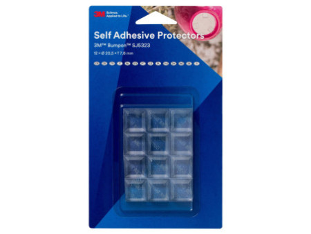 3M Bumpon Pastilles anti-bruit/anti-glisse,transparent,carré