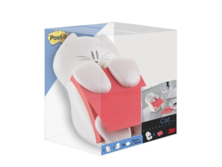 Post-it Distributeur Z-Notes 'Chat', équipé, blanc