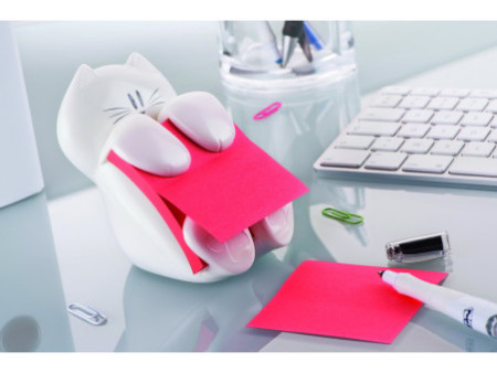 Post-it Distributeur Z-Notes 'Chat', équipé, blanc