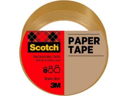3M Scotch Ruban adhésif d'emballage P5050, papier, marron