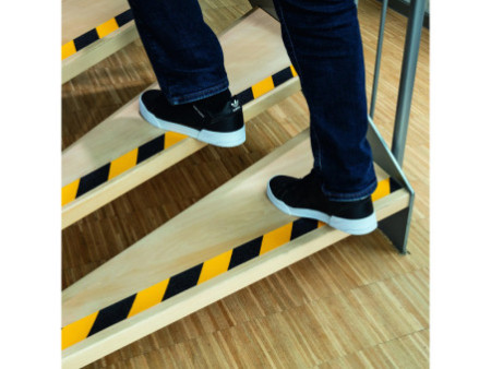 DURABLE Bande antidérapante DURALINE GRIP, 75 mm, noir/jaune