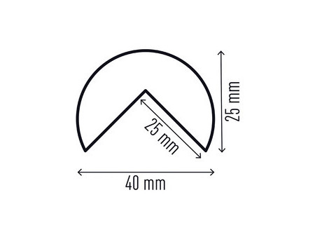 DURABLE Profilé de protection C25R, magnétique, rond