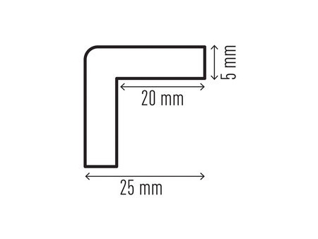 DURABLE Profilé de protection C25R, magnétique, rond