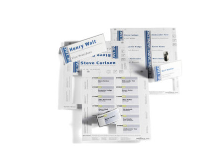 DURABLE Planche d'impression pour badges, 30 x 60 mm, blanc