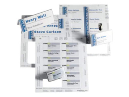 DURABLE Planche d'impression pour badges, 75 x 40 mm, blanc