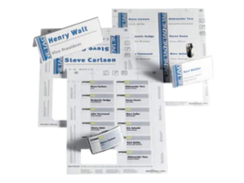 DURABLE Planche d'impression pour badges, 75 x 40 mm, blanc