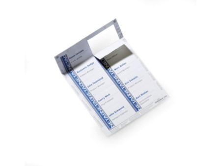DURABLE Planche d'impression pour badges, 90 x 54 mm, blanc