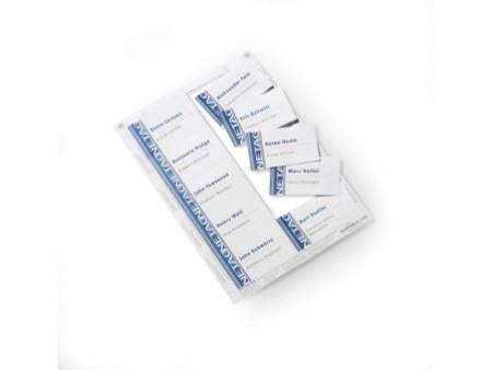 DURABLE Planche d'impression pour badges, 90 x 54 mm, blanc