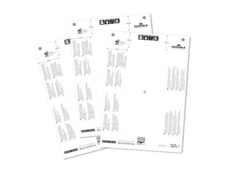 DURABLE Planches d'impression pour porte-noms, blanc