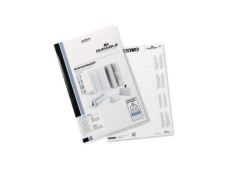 DURABLE Planche d'impression pour badges, 17 x 67 mm