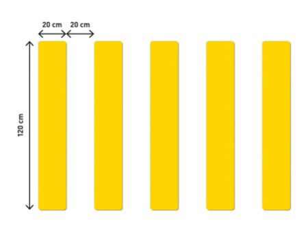 DURABLE Marquage 'passage piéton' 200/05, jaune de sécurité