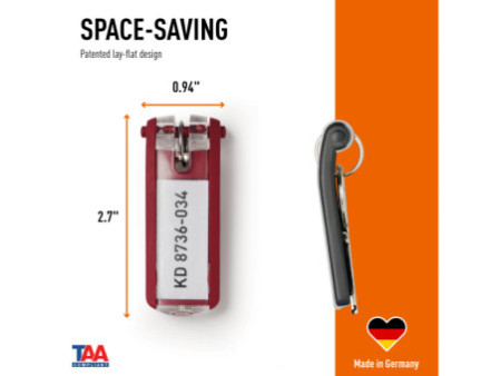 DURABLE Porte-clés KEY CLIP, assorti, grand emballage
