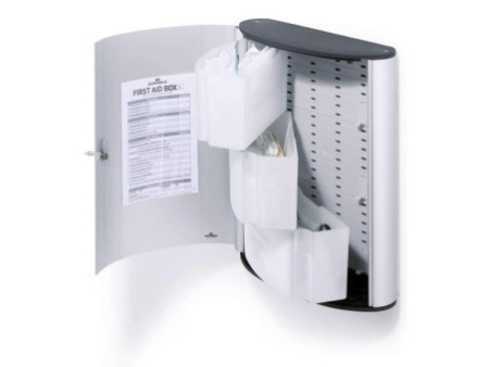 DURABLE FIRST AID SET L, armoire à pharmacie design, argent