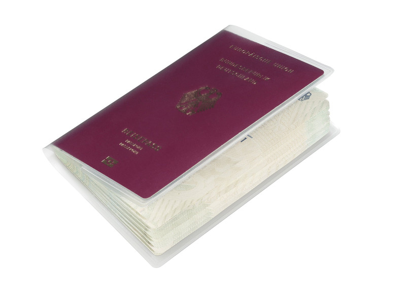 DURABLE Pochette double pour passeport, format: 189 x 129 mm