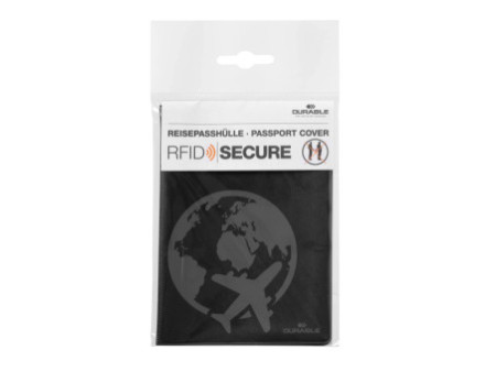 DURABLE Etui passeport RFID SECURE, noir