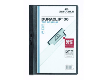 DURABLE Chemise à clip DURACLIP ORIGINAL 30, A4, noir