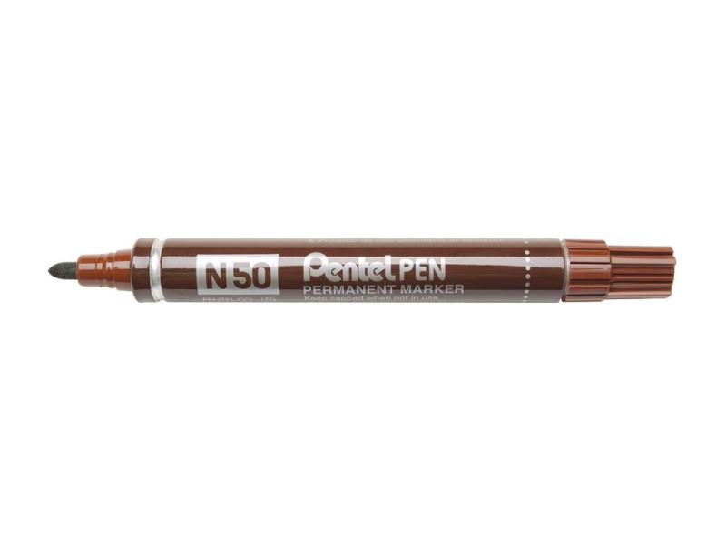 Pentel Marqueur permanent Pentel PEN N50, marron