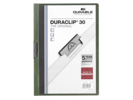 DURABLE Chemise à clip DURACLIP ORIGINAL 30, A4, vert