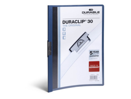 DURABLE Chemise à clip DURACLIP ORIGINAL 30, A4, bleu