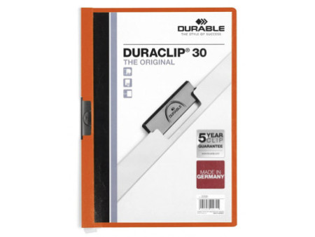DURABLE Chemise à clip DURACLIP ORIGINAL 30, A4, orange