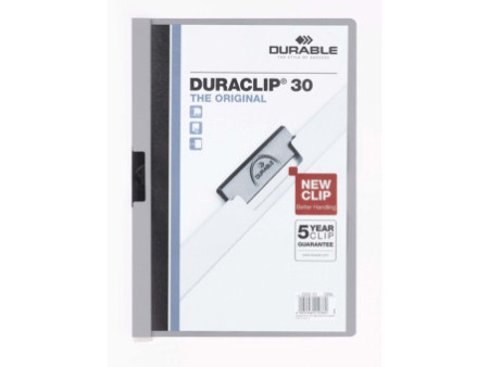 DURABLE Chemise à clip DURACLIP ORIGINAL 30, A4, gris