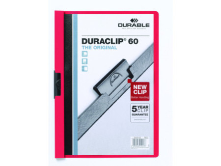 DURABLE Chemise à clip DURACLIP ORIGINAL 60, A4, rouge