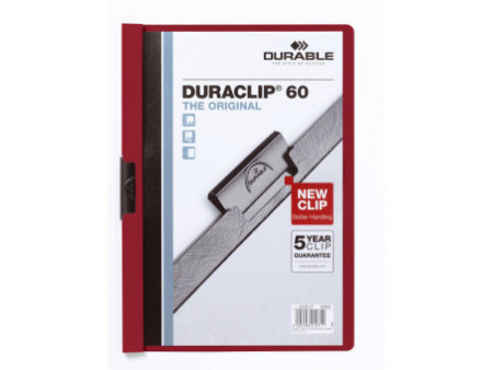 DURABLE DURACLIP ORIGINAL 60 Chemises à pince, A4, aubergine