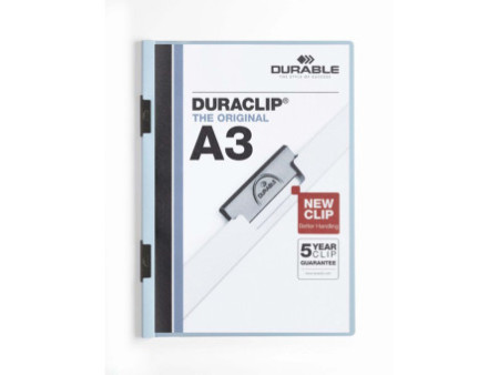 DURABLE Chemise à clip DURACLIP, A3, bleu