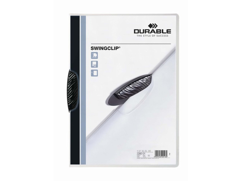 DURABLE Chemise à clip SWINGCLIP, A4, clip noir