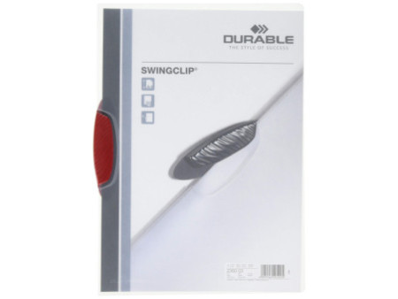 DURABLE Chemise à clip SWINGCLIP, format A4, clip rouge