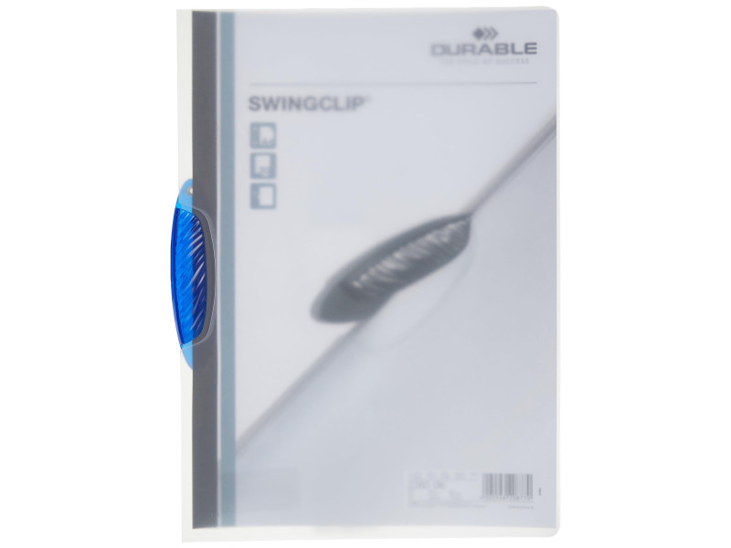 DURABLE Chemise à clip SWINGCLIP, format A4, clip bleu