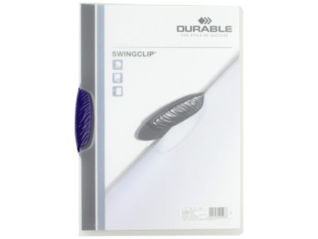 DURABLE Chemise à clip SWINGCLIP, format A4, clip bleu
